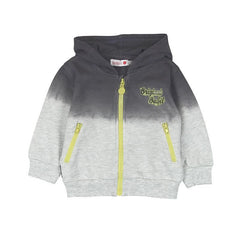 Boboli 345091-8072 Boy's shaded sweatshirt with hood, buttoned, gray