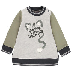 Baby Boboli 211037-8034 girl's dress, grey