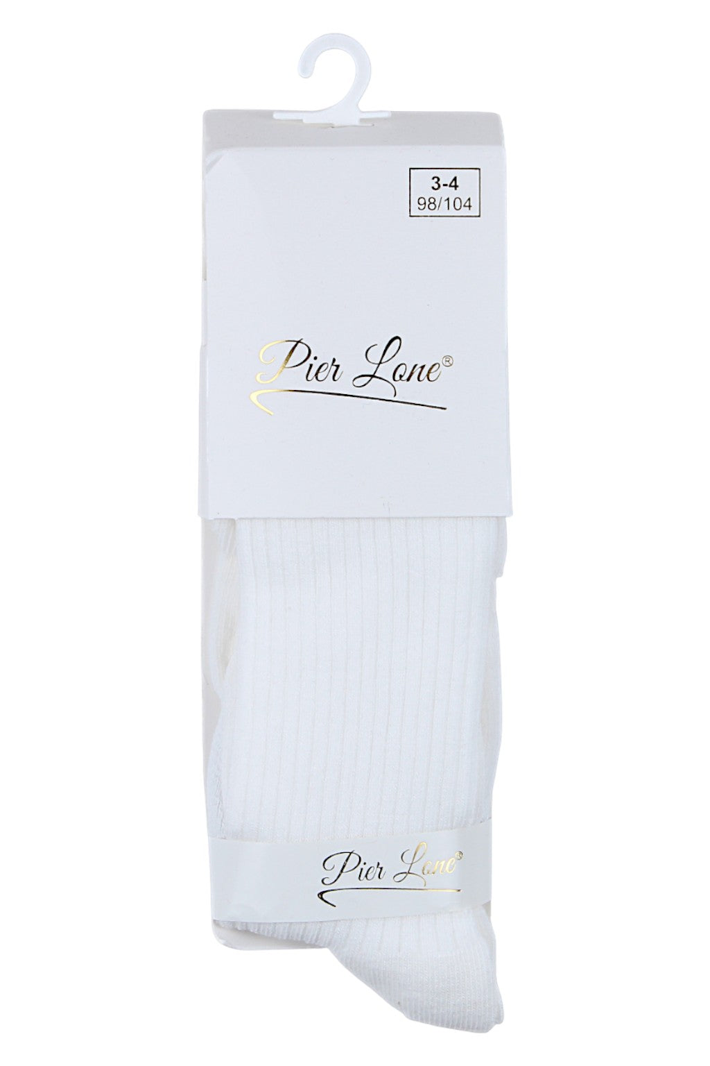 Pier Lone 1011-81025 Cream Ribbed Cotton Tights