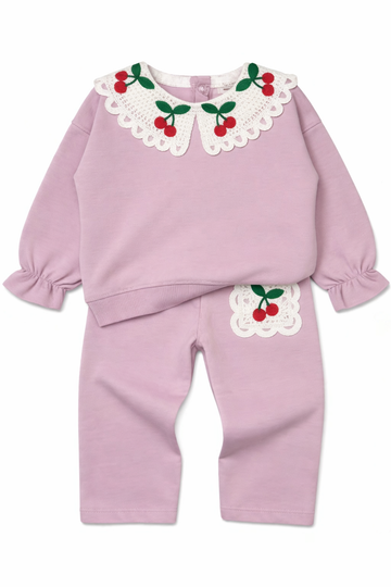 Komplet wiśnia dziewczęce róż Murat Baby 10378-26326