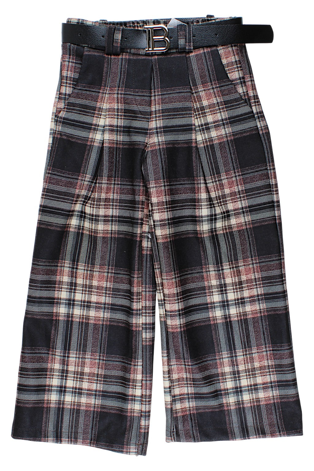 Girls' black checkered trousers Guliwerkids 10868-121025