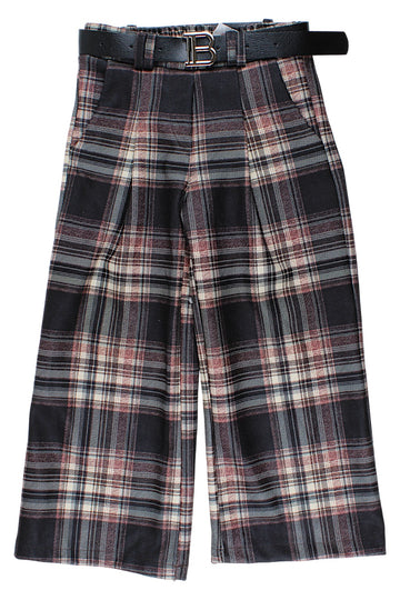 Girls' black checkered trousers Guliwerkids 10868-121025