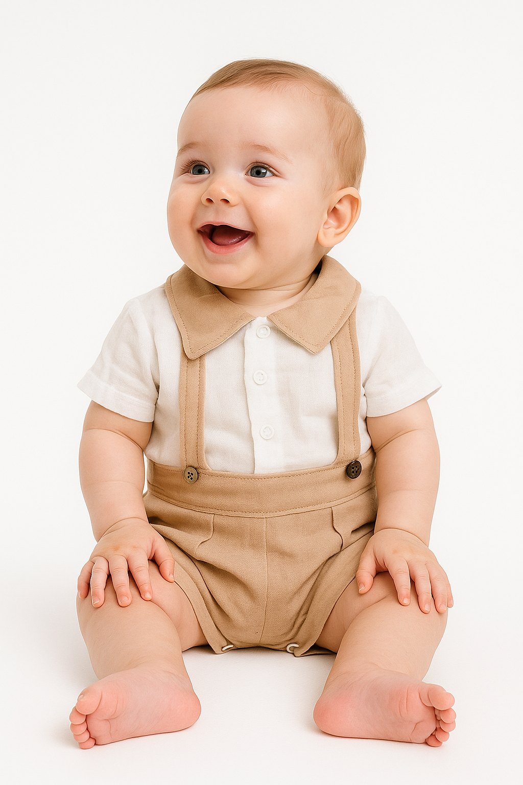 Beige boy's romper Ersin baby 1104-5625-1