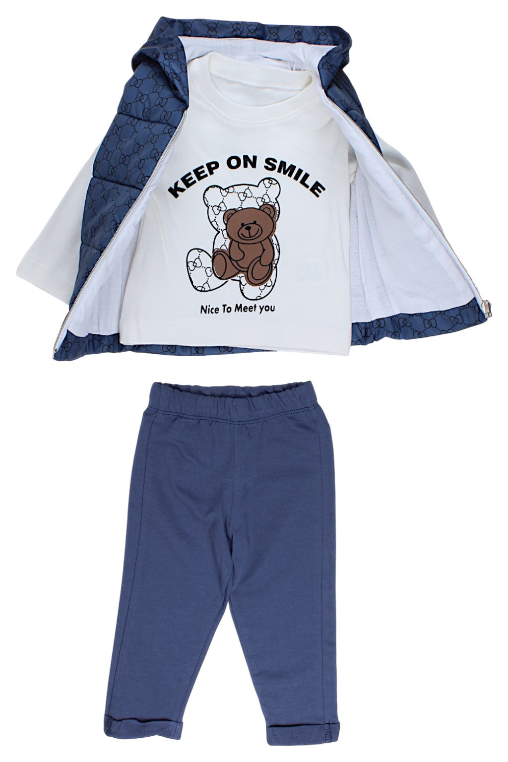 Boy's navy blue vest set Partner 1145-6825-23