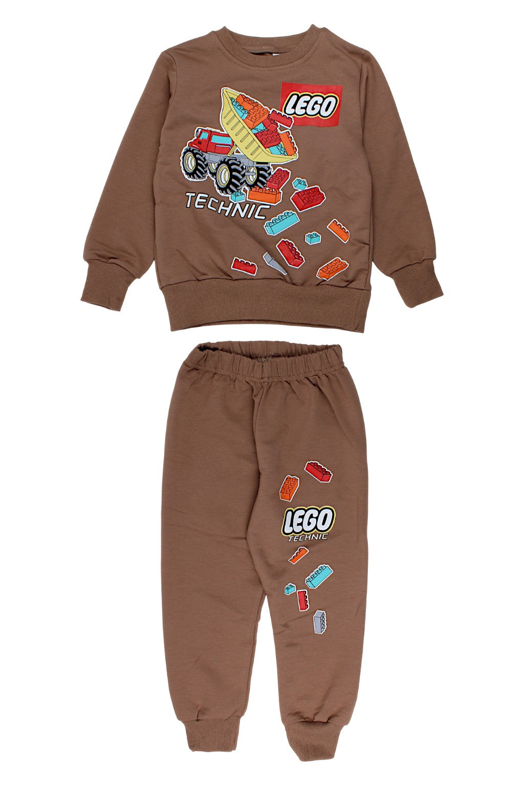 Boy's tracksuit blocks brown Serenadkids 1215-221025