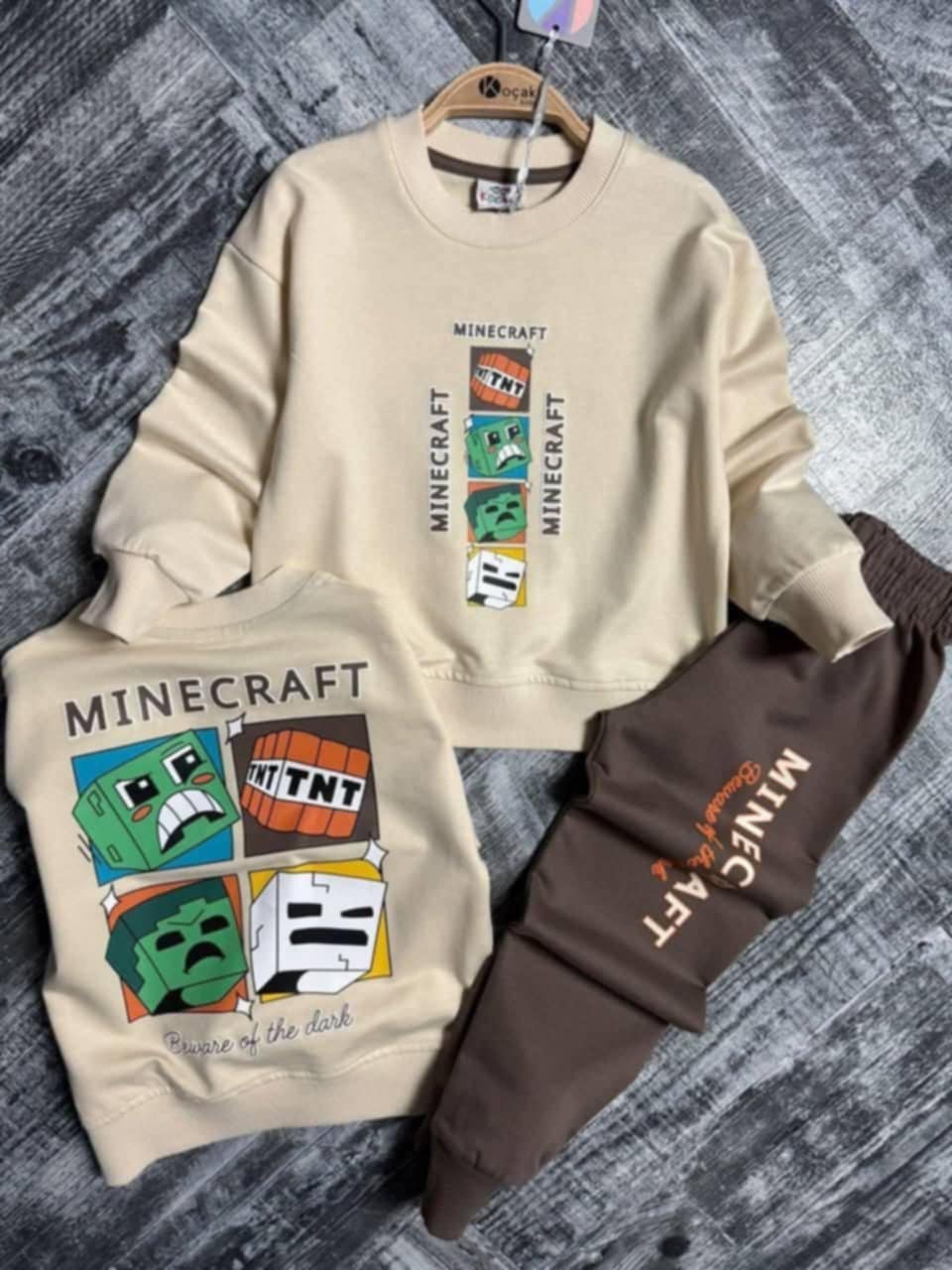 Boy's brown sports tracksuit Kocak 1329-7825-4