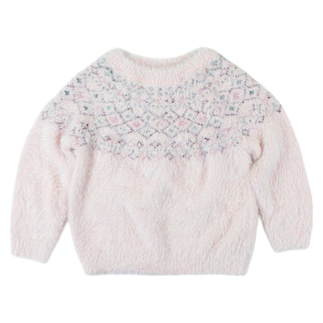 Girls' over-the-head fur sweater, used, PRIMARK code 153