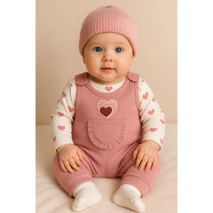 Set of bodysuit, shorts and socks for girls pink Nafitto 1459-16525-40