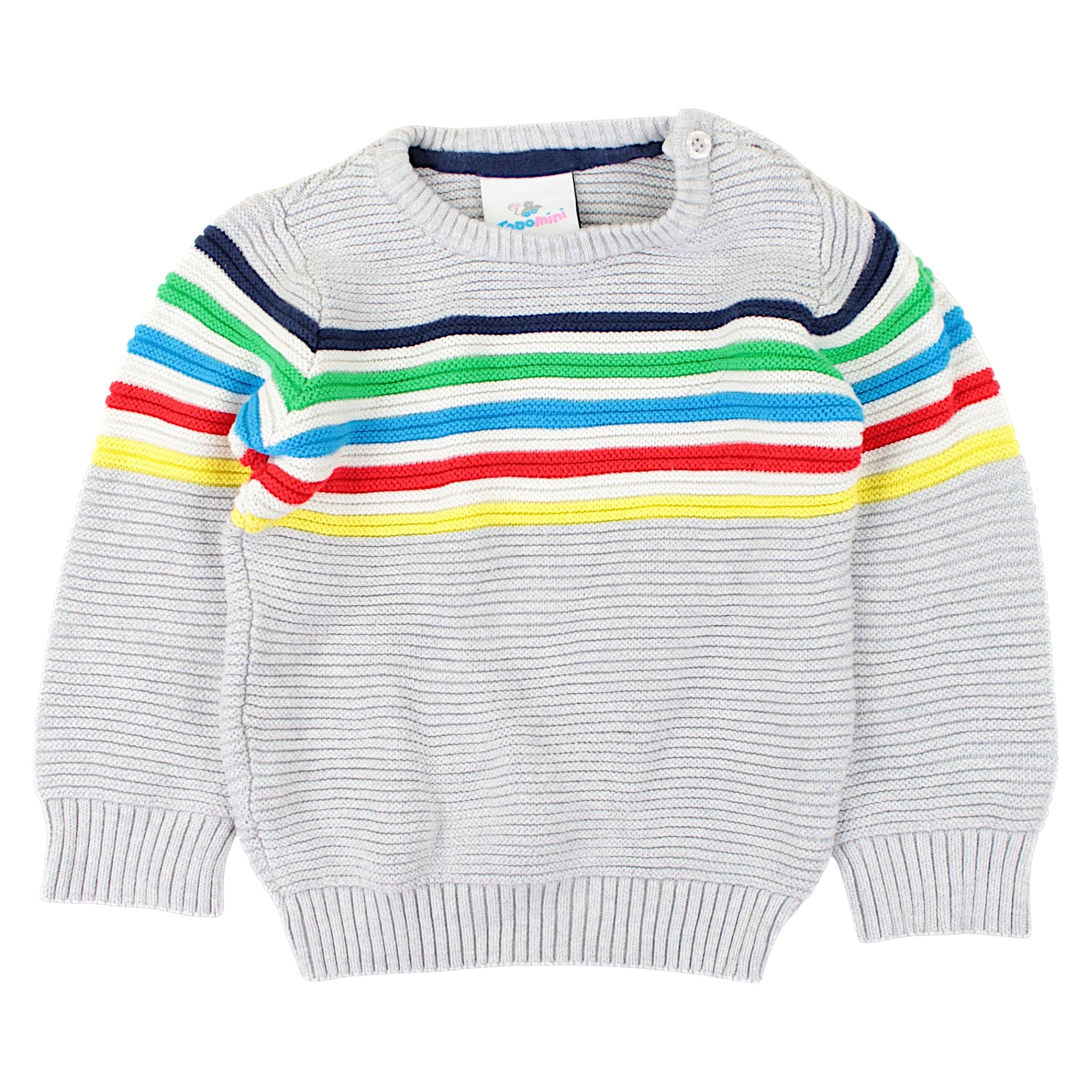 Boy's rainbow over-the-head sweatshirt used Topomini code 158