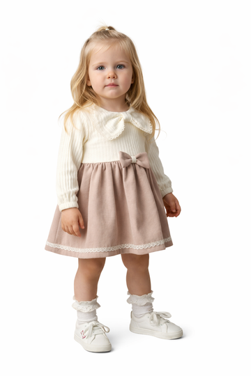 Sukienka kokardka dziewczęca róż Bebedexs 1760-31126