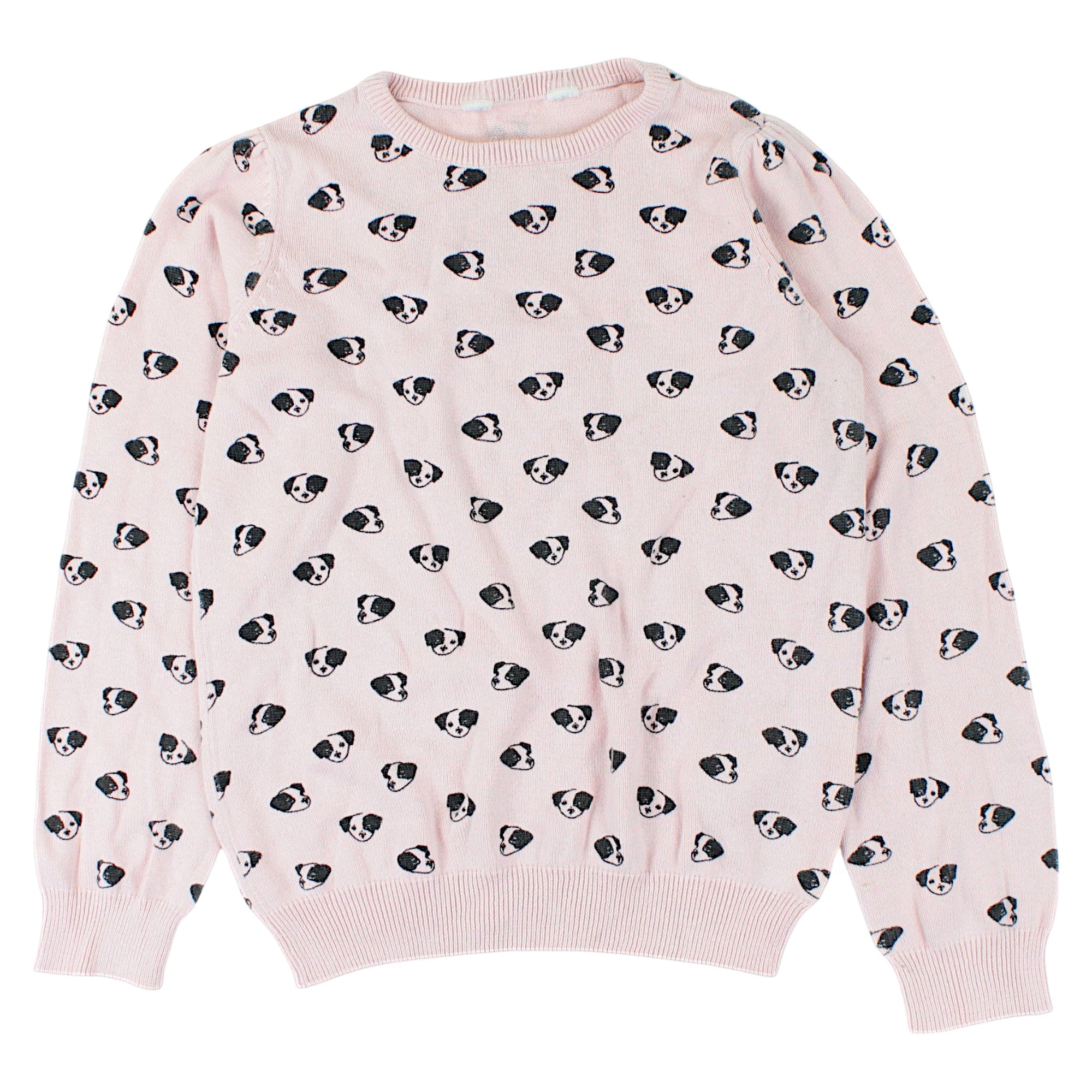 Girls' over-the-head dog sweater, used H&amp;M code 167