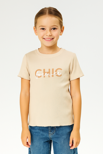 Girls' beige top blouse Breeze 18991-17625-1