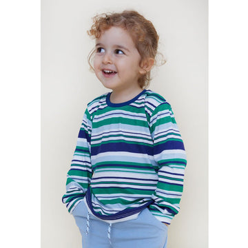 Boy's striped blouse green Breeze 18927-191024-48