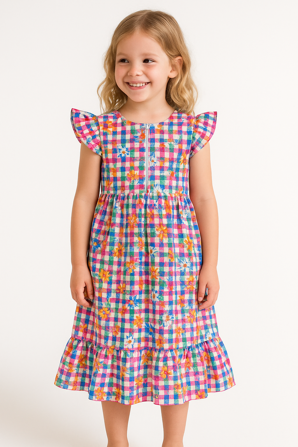 Girl's pink meadow dress Breeze 18948-3625-40