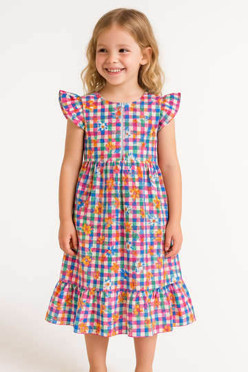 Girl's pink meadow dress Breeze 18948-3625-40