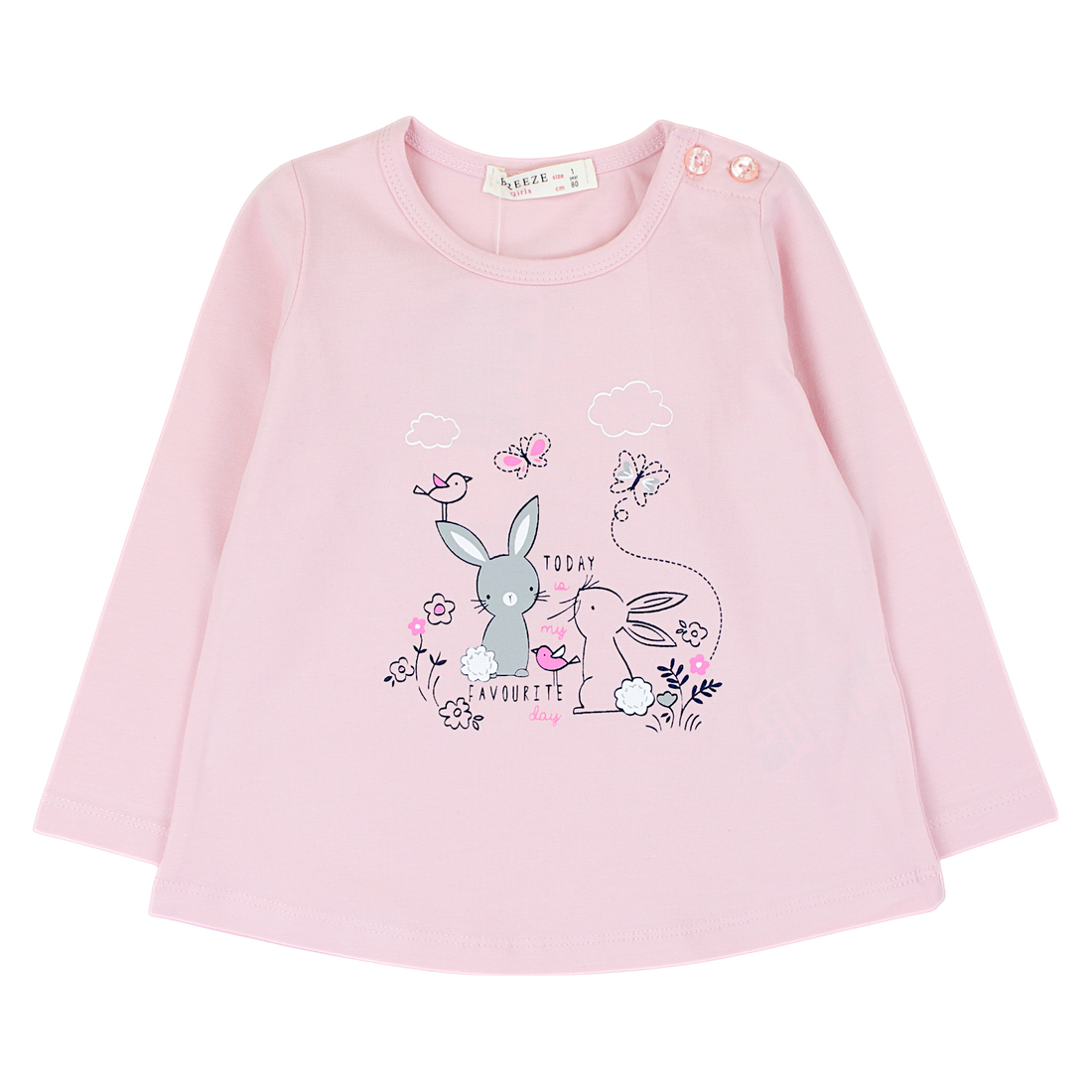 Bunny shorts set for girls pink Breeze 19613-5325-40