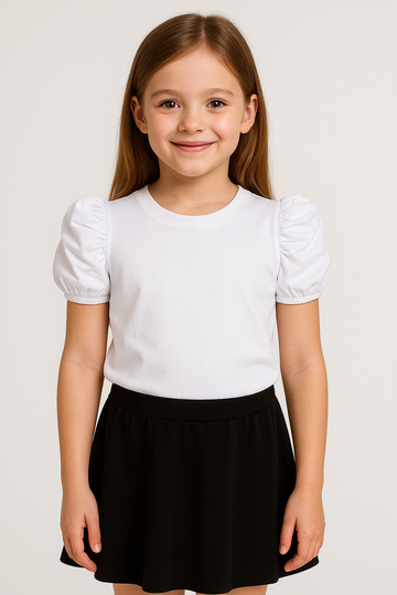 Girls' formal blouse white Mała Mi 2826-6525