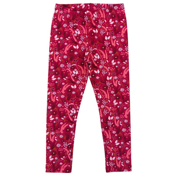 Girls' floral leggings plum KID 15596-10924 GKMOD