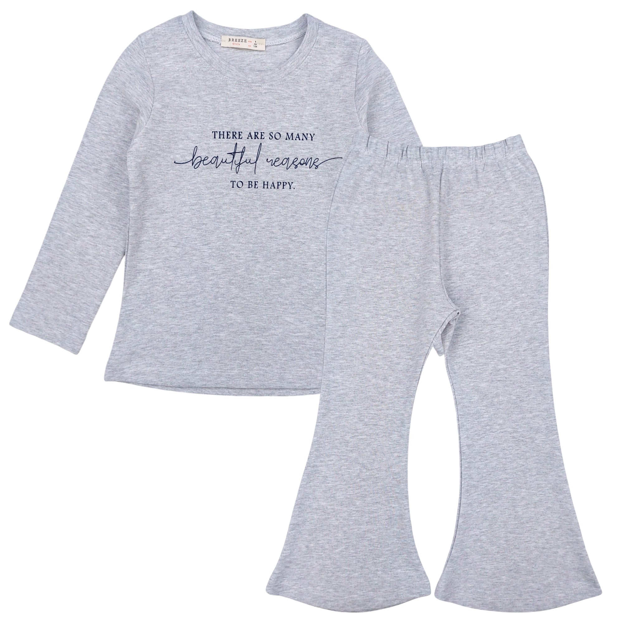 Set of blouse and bell bottoms for girls gray Breeze 19709-23824 GKMOD