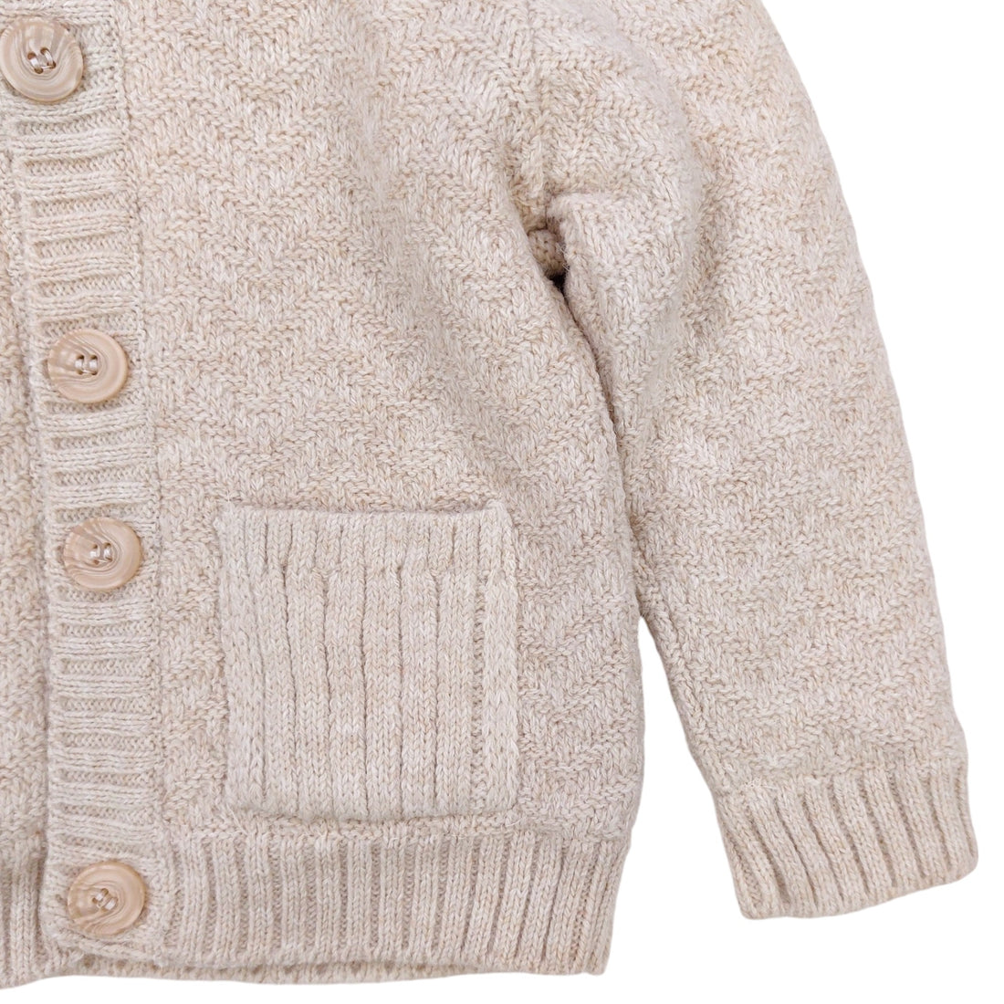 Boy's warm sheepskin sweater with hood beige Oscar Star 8692458-13924