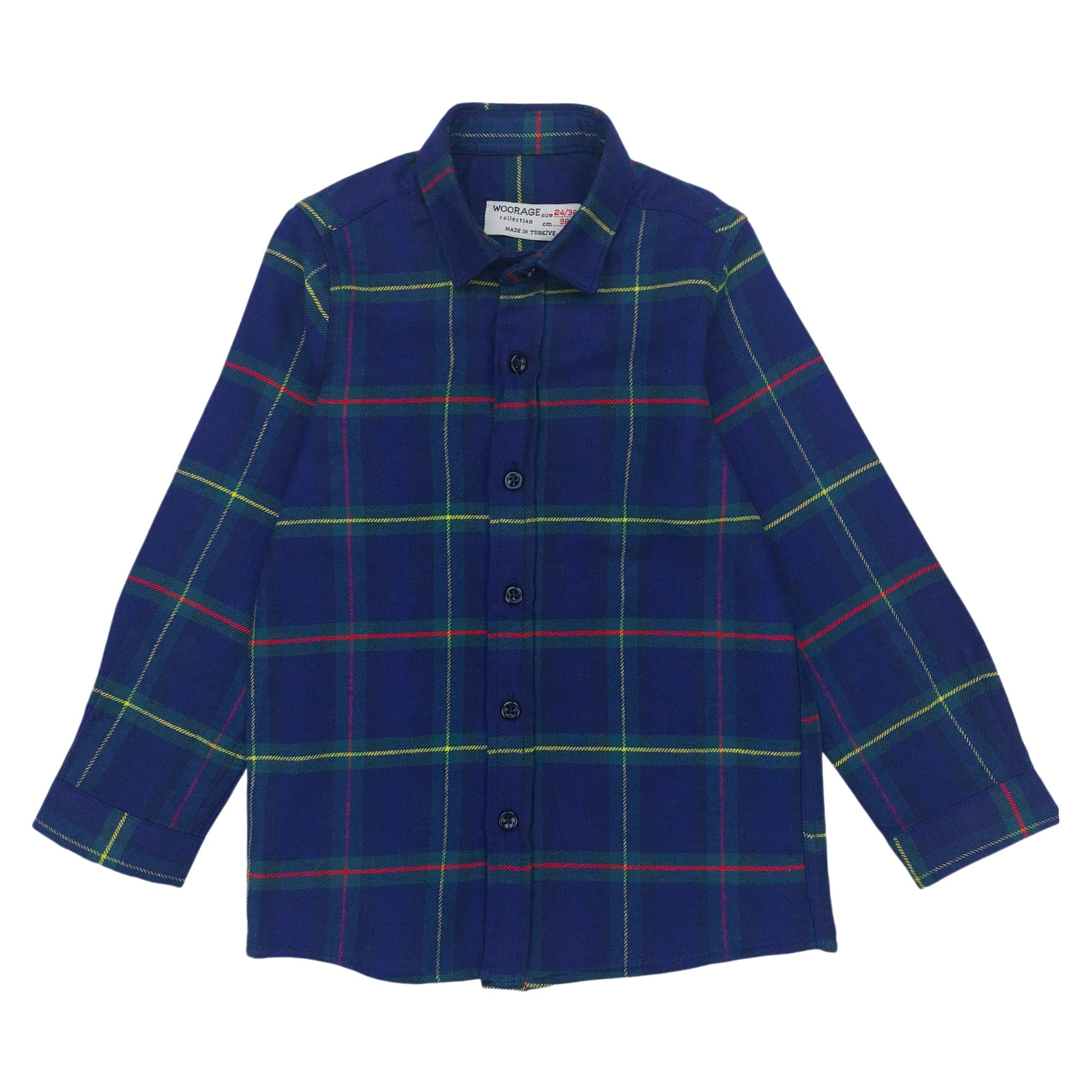 Boy's navy blue checkered shirt Woorage 1028-101024