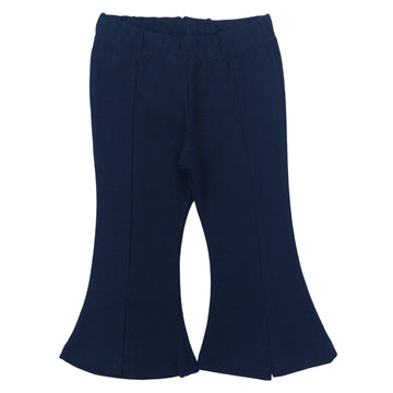 Girls' cotton flared trousers navy blue Breeze 18629-30924