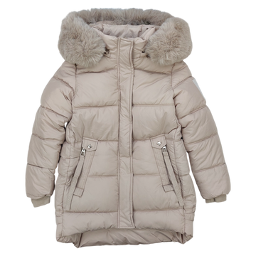 Long winter jacket for girls beige Happy House KK-2251-211024