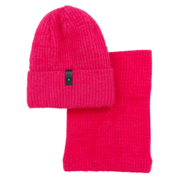 Set of hat with snood alpaca girl amaranth Grans KA-27-241024-62