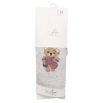 Teddy bear scented tights for girls gray Pier Lone 1718-10924 GKMOD