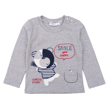 Boy's cotton panda blouse gray Breeze 11687-161024