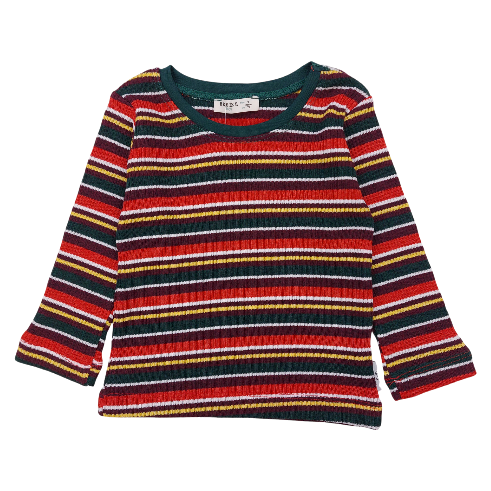 Boy's striped striped blouse brick Breeze 18938-191024-64