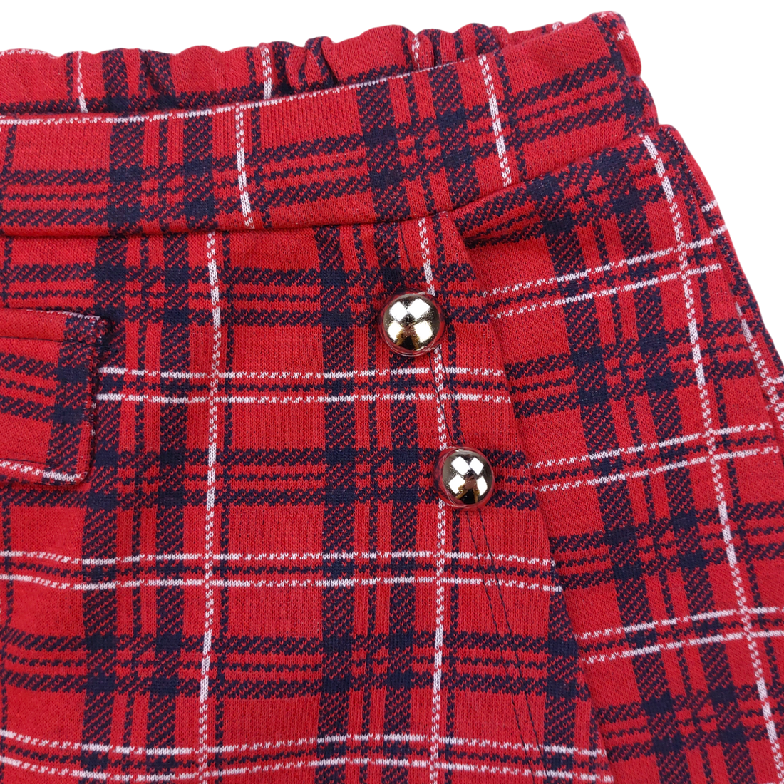 Girls' red checkered skirt shorts Breeze 19530-191024-18