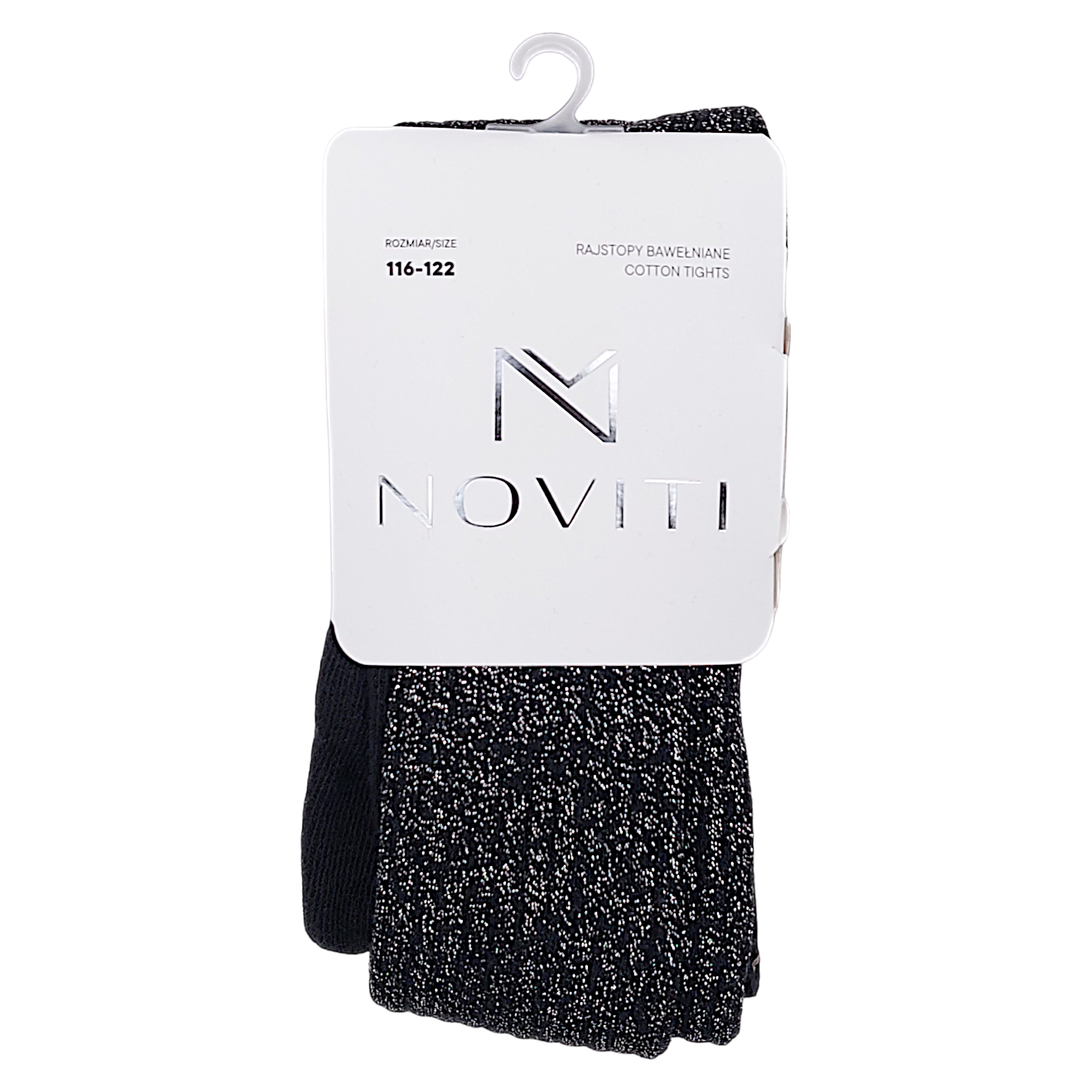 Girls' shiny tights silver Noviti RB005-41124-65