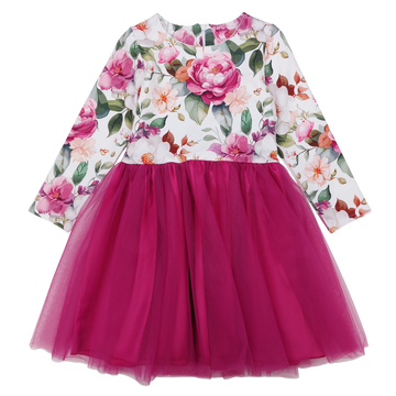 Girl's bow dress fuchsia Katerina 552-41124-21