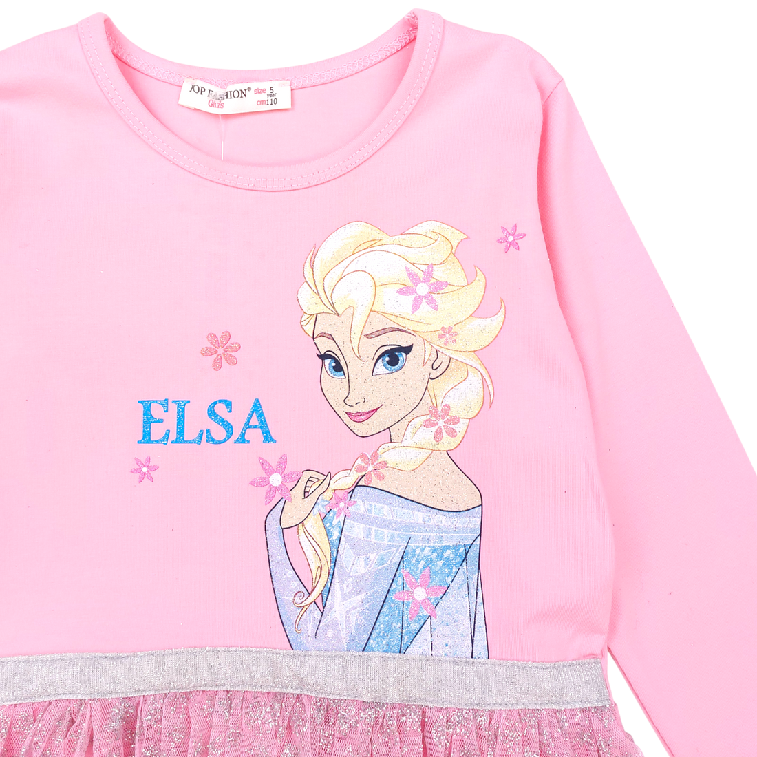 Girl's glitter dress pink Top Fashion 7046-271124-40