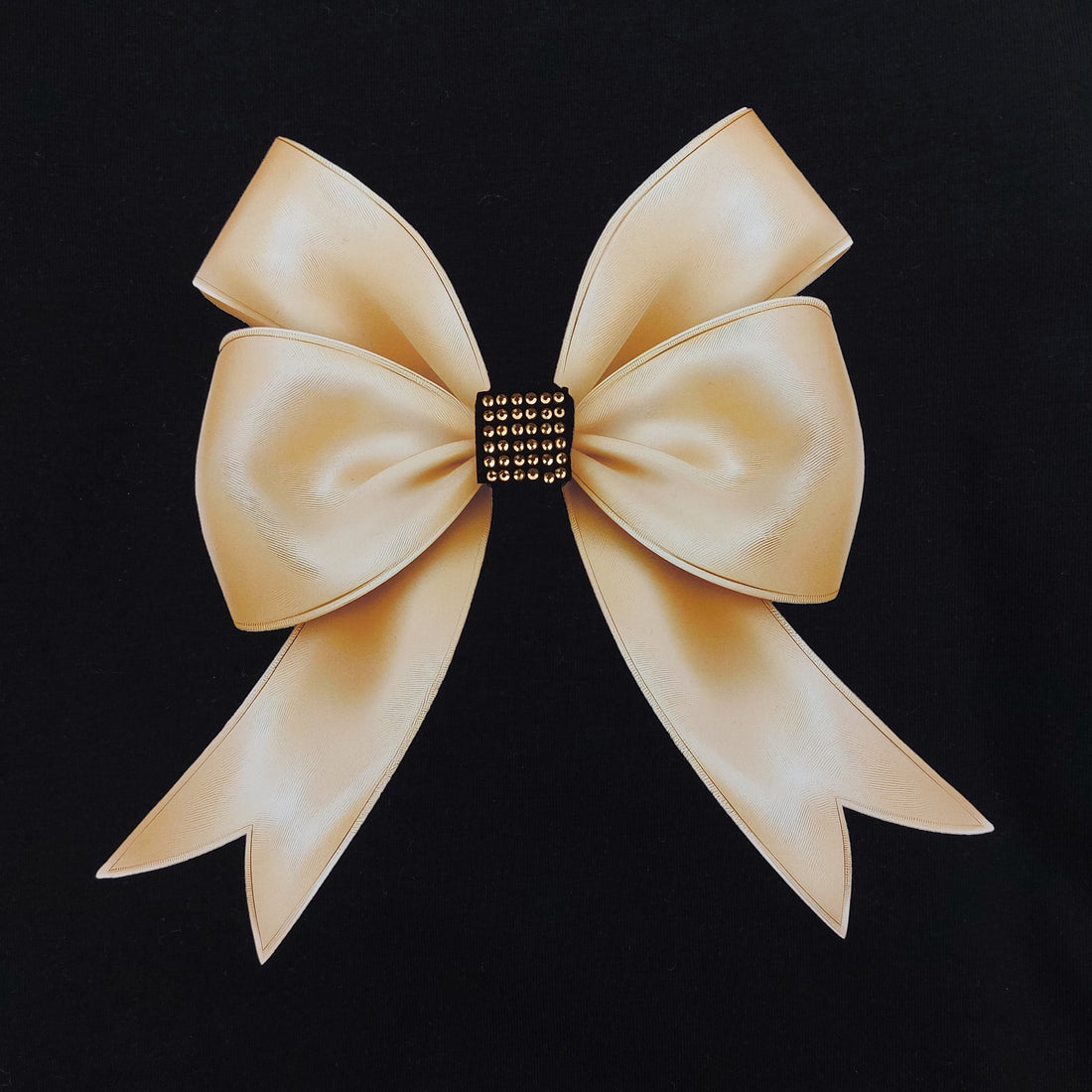 Girls' bow blouse black Milbo 133-151124-14