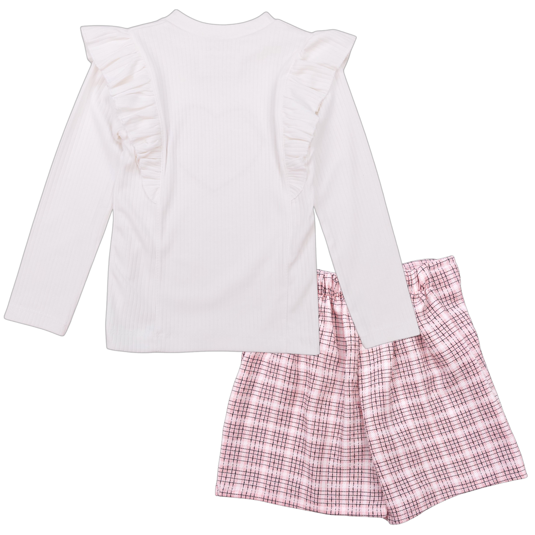 Set of blouse and skirt-shorts for girls cream Lumia Baby 2018-151124-28