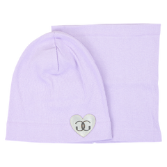 Set of hat and scarf for girls lilac Gracek 2027-11-7325-29