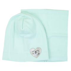Set of hat and scarf for girls mint Gracek 2027-11-7325-32