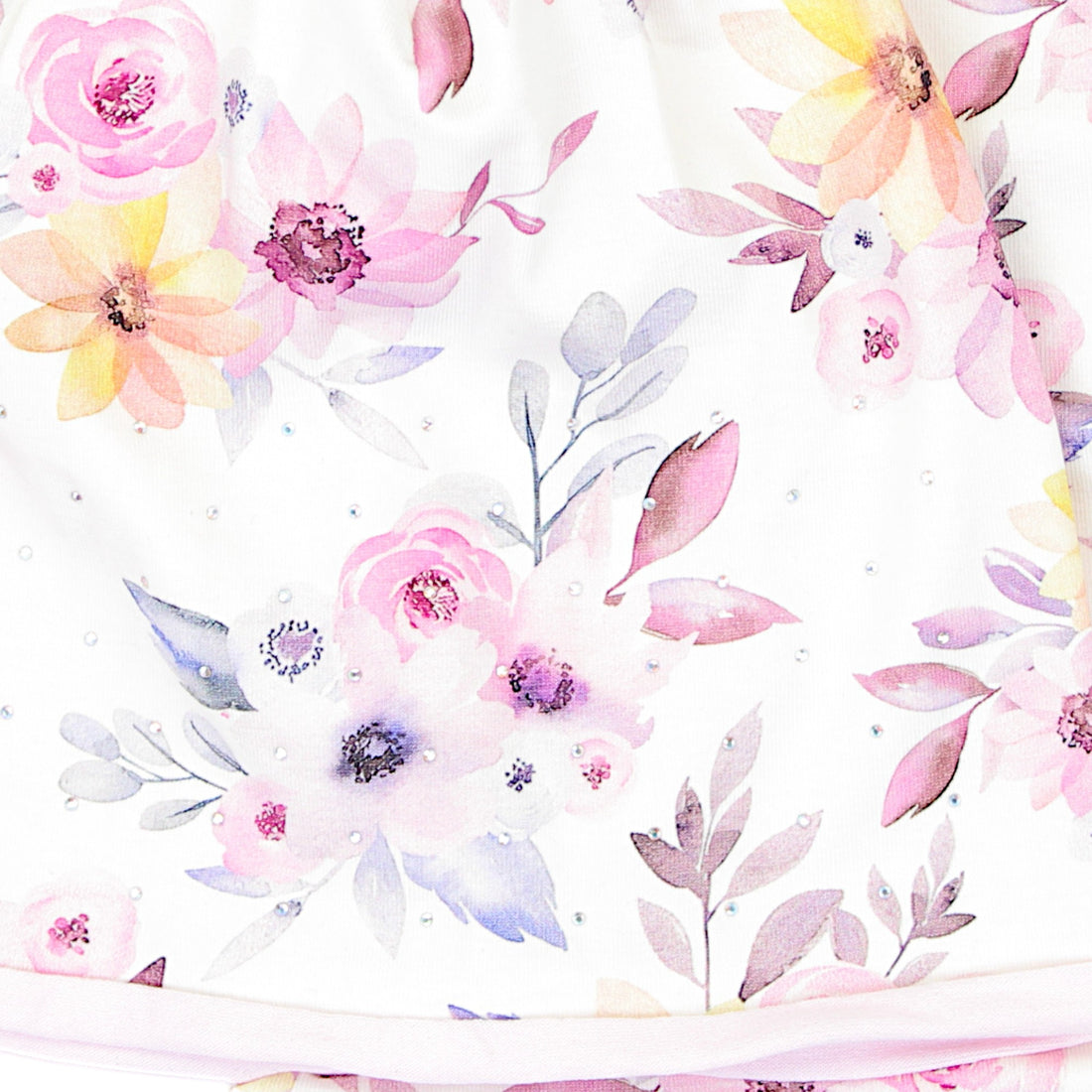 Set of hat and scarf in flowers for girls, purple, Panek 2028-11-7325-20