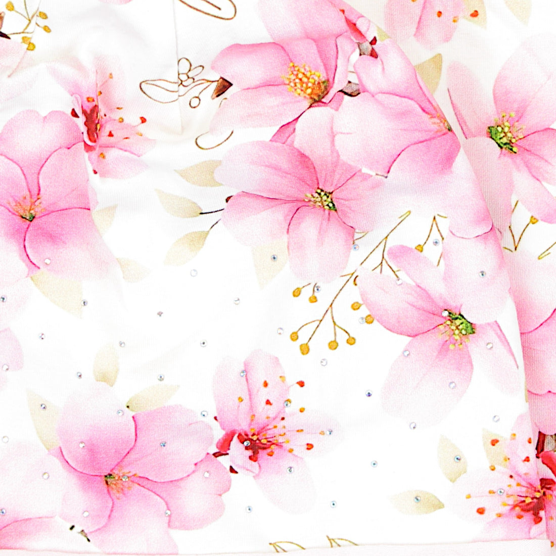 Set of hat and scarf in flowers for girls fuchsia Panek 2028-11-7325-21