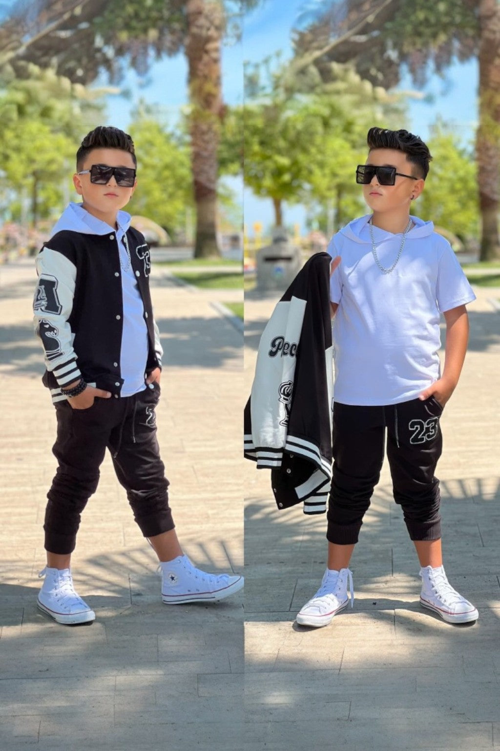 Boy's tracksuit set black Kral 202-19825-14