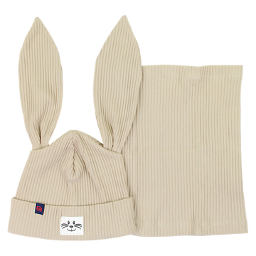 Boy's rabbit tube hat beige Panek 2030-11-7325-1
