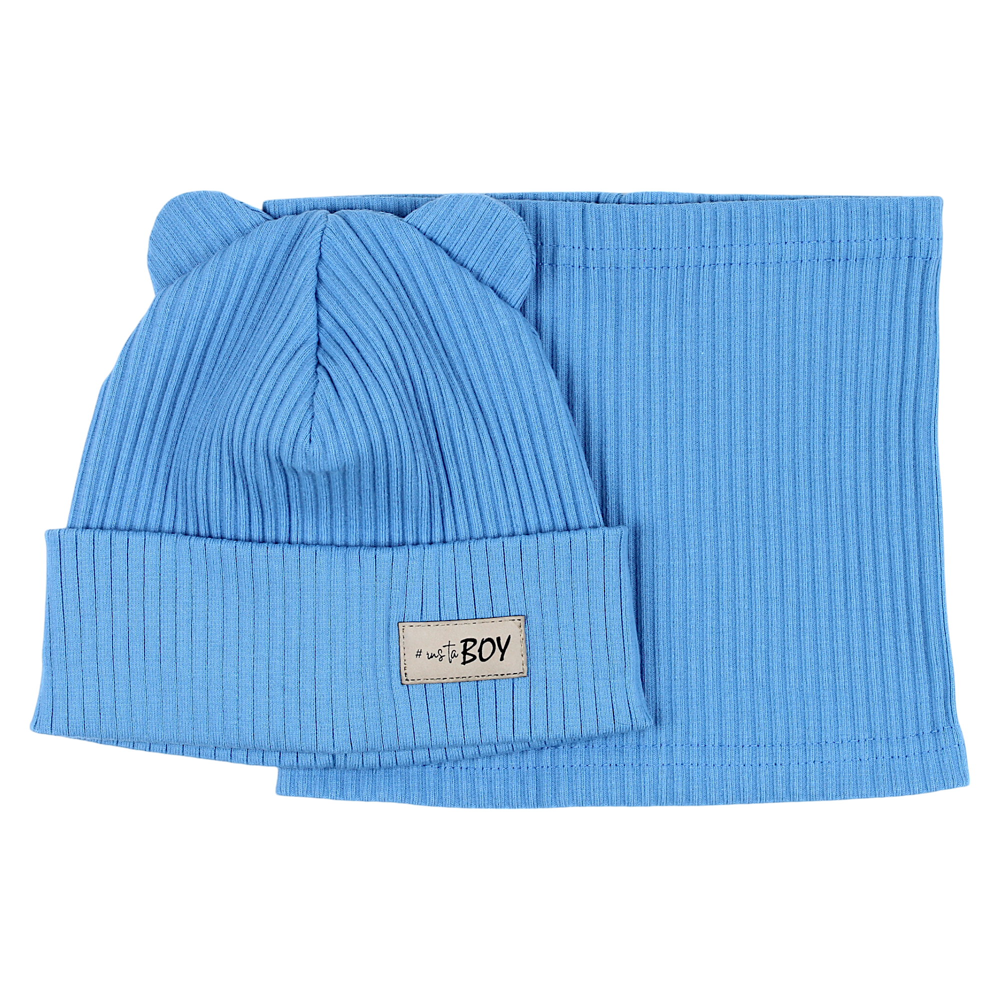 Boy's hat and scarf set marine Guliwerkids 2032-17-14325-34