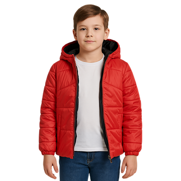 Boy's quilted transition jacket red F26 2034-17-14325-18