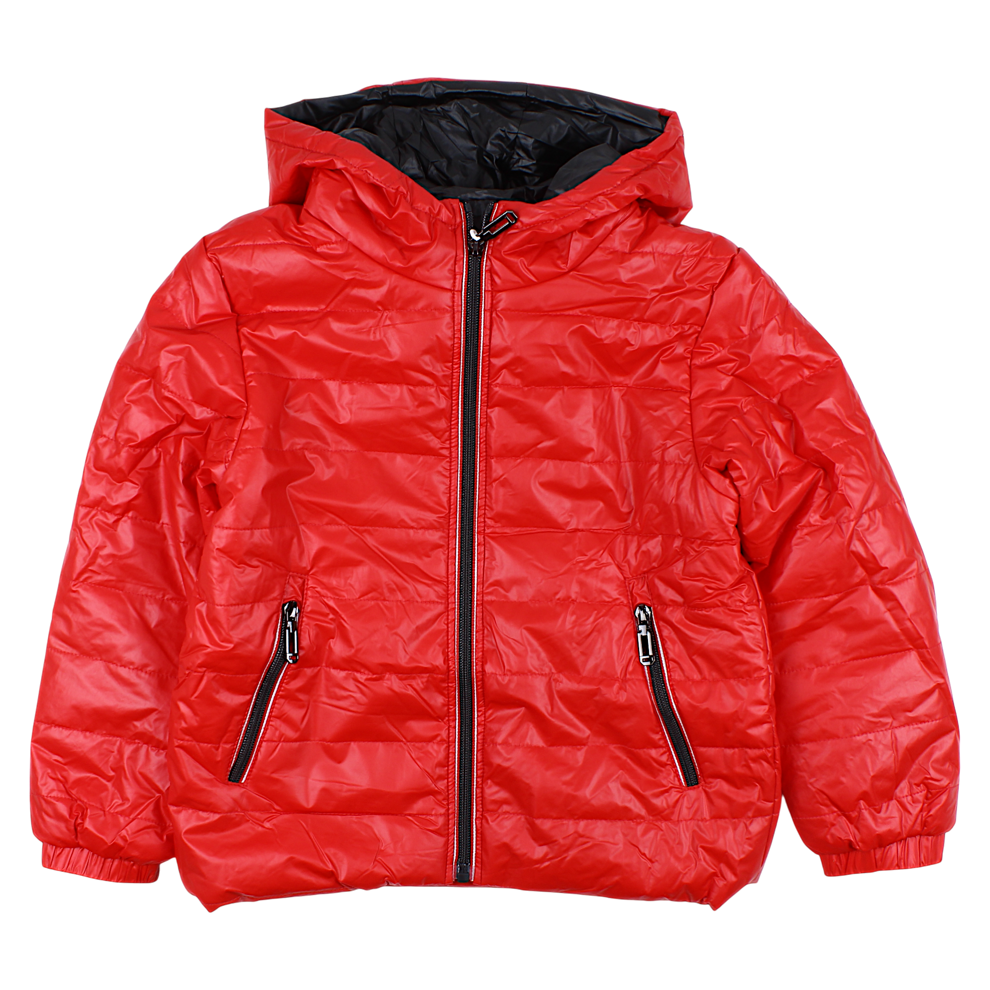 Boy's quilted transitional jacket with zipper, red F26 2034-17-14325-18