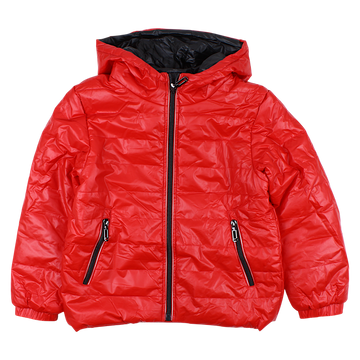 Boy's quilted transitional jacket with zipper, red F26 2034-17-14325-18