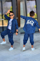 Bam Bam 2054-19825-26 3-piece tracksuit with distressed boys jeans