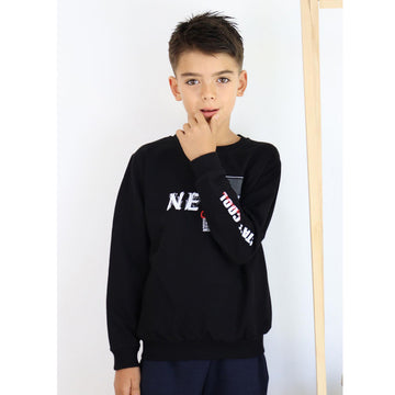 Thin boy's sweatshirt black Breeze 20814-161024