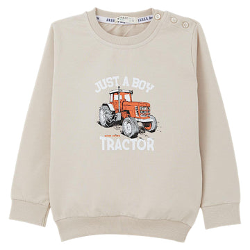 Boy's tractor sweatshirt cappuccino Breeze 21436-12225-7